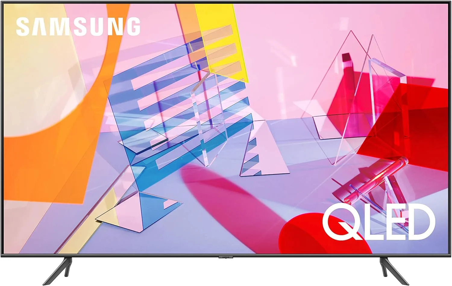 Samsung Q60T 75-inch QLED TV displaying vibrant colors with Quantum Dot Technology